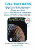 Test Bank for Database Systems Design&comma; Implementation&comma;& Management 13th Edition-Carlos Coronel & Steven Morris