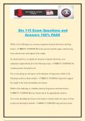 Bio 115 Exam Questions and Answers 100&percnt; PASS