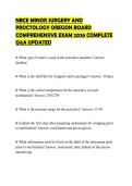 NBCE MINOR SURGERY AND PROCTOLOGY OREGON BOARD COMPREHENSIVE EXAM 2026 COMPLETE Q&A UPDATED