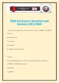 BIOS 214 Exam 3 Questions and Answers 100&percnt; PASS