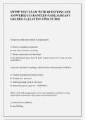 SWPPP TEST EXAM WITH QUESTIONS AND  ANSWERS&vert;&vert; GUARANTEED PASS&vert;&vert; ALREADY  GRADED A&plus; &vert;&vert; LATEST UPDATE 2026 