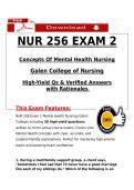 NUR 256 Exam 2 Mental Health Nursing &lpar;2026&rpar; PDF &vert; Galen College of Nursing