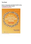 Test Bank For Rector's Community and Public Health Nursing&colon; Promoting the Public's Health 11th Edition&period; All Chapters 2026