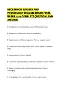 NBCE MINOR SURGERY AND PROCTOLOGY OREGON BOARD FINAL PAPER 2026 COMPLETE QUESTIONS AND ANSWERS