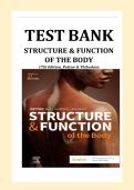 Structure & Function of the Body 17th Edition Test Bank A&plus; ISBN 9780323859760 by Patton & Thibodeau