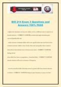 BIO 214 Exam 3 Questions and Answers 100&percnt; PASS