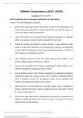 Wildlife Conservation &lpar;AESC 40150&rpar; Q&A &ndash; Converted