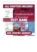 Test Bank for Fundamentals of Nursing 12th Edition By Potter&comma; Perry&comma; Stockert&comma; Hall&comma; Ostendorf&period; Latest Edition&vert;&vert; All Chapters Covered&vert;&vert; 100&percnt; Verified Answers&vert;&vert;