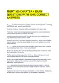 MGMT 300 CHAPTER 4 EXAM QUESTIONS WITH 100&percnt; CORRECT ANSWERS 