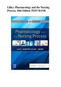 Pharmacology and the Nursing Process 10th Edition Lilley Test Bank &ndash; Complete & Verified