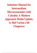 Test Bank for Intermediate Microeconomics with Calculus&colon; A Modern Approach 1st Edition by Hal R&period; Varian &ndash; Media Update