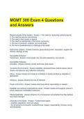 MGMT 300 Exam 4 Questions and Answers 