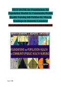 Test Bank for Foundations for Population Health in Community&sol;Public Health Nursing&comma; 6th Edition by Marcia Stanhope &ndash; Chapter-Wise Questions & Answers