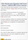 Chiro Theories quiz 6 Questions with Correct  Answers &vert; Updated &lpar;100&percnt; Correct Answers&rpar; 