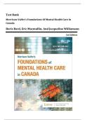 Test Bank - Morrison-Valfre&rsquo;s Foundations of Mental Health Care in Canada&comma; 1st Edition &lpar;Boris Bard-2022&rpar;&comma; Newest Edition 2026