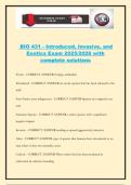 BIO 431 - Introduced&comma; Invasive&comma; and Exotics Exam 2025&sol;2026 with complete solutions