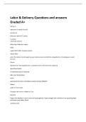 Labor & Delivery Questions and answers  Graded A&plus; 
