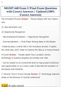 MGMT 640 Exam 2&sol;Final Exam Questions  with Correct Answers &vert; Updated &lpar;100&percnt;  Correct Answers&rpar;