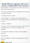 MGMT 640 Exam 1 Questions with Correct  Answers &vert; Updated &lpar;100&percnt; Correct Answers&rpar; 