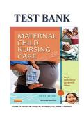 Maternal Child Nursing Care &ndash; 5th Edition &lpar;Shannon E&period;&comma; Hockenberry&rpar; &vert; Complete Test Bank &lpar;All Chapters&rpar;