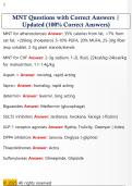 MNT Questions with Correct Answers &vert;  Updated &lpar;100&percnt; Correct Answers&rpar;