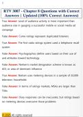 RTV 3007 - Chapter 8 Questions with Correct  Answers &vert; Updated &lpar;100&percnt; Correct Answers&rpar; 