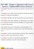 RTV 3007 - Chapter 11 Questions with Correct  Answers &vert; Updated &lpar;100&percnt; Correct Answers&rpar;