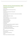 Machine Learning&comma; Dematerialization&comma; SDLC  Questions and answers 