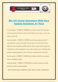 Bio 431 Exam Questions With New Update Solutions A&plus; Pass