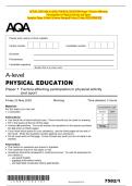 ACTUAL 2025 AQA A-LEVEL PHYSICAL EDUCATION Paper 1 Factors Affecting   Participation in Physical Activity and Sport   Question Paper & Mark Scheme &lpar;Merged&rpar; Friday 23 May 2025 &lbrack;VERIFIED&rsqb; 