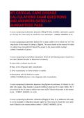 ATI CRITICAL CARE DOSAGE CALCULATIONS EXAM QUESTIONS AND ANSWERS RATED A&plus; GUARANTEED PASS