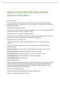 MAN 6157 WELLNESS 2025 FINAL REVIEW  Question and answers