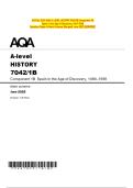 ACTUAL 2025 AQA A-LEVEL HISTORY 7042&sol;1B Component 1B   Spain in the Age of Discovery&comma; 1469&ndash;1598   Question Paper & Mark Scheme &lpar;Merged&rpar; June 2025 &lbrack;VERIFIED&rsqb; 