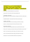 Essentials of Investments &lpar;Global Edition&rpar; &ndash; Questions & Answers for Finance & Investment