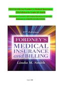 Fordney&rsquo;s Medical Insurance and Billing 17th Edition Test Bank &ndash; Linda M&period; Smith &vert; 2026 Exam Prep A&plus;