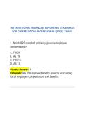 INTERNATIONAL FINANCIAL REPORTING STANDARDS FOR COMPESATION PROFESSIONALS&lbrack;IFRS&rsqb;  EXAM &period;