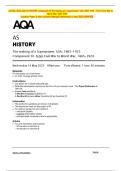 ACTUAL 2025 AQA AS HISTORY Component 1K The Making of a Superpower&colon; USA&comma; 1865&ndash;1975 &ndash; From Civil War to  World War&comma; 1865&ndash;1920   Question Paper & Mark Scheme &lpar;Merged&rpar; Wednesday 14 May 2025 &lbrack;VERIFIED&rsqb; 
