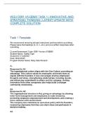 WGU D081 V5-QBM3 TASK 1 &vert; INNOVATIVE AND STRATEGIC THINKING &vert; LATEST UPDATE WITH COMPLETE SOLUTION