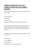 NBCRNA EXAMINATION TEST 2026 COMPLETE QUESTIONS AND CORRECT ANSWERS