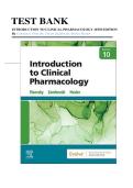 TEST BANK INTRODUCTION TO CLINICAL PHARMACOLOGY 10TH EDITION By Constance Visovsky&comma; Cheryl Zambroski&comma; Shirley Hosler &lpar;All Chapters Covered&rpar; &lpar;Graded A&plus;&rpar;