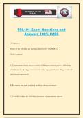 SSL101 Exam Questions and Answers 100&percnt; PASS