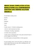 NBHWC EXAMS COMPILATION ACTUAL BUNDLE PAPER 2026 COMPREHENSIVE QUESTIONS AND VERIFIED SOLUTIONS GRADED A&plus;