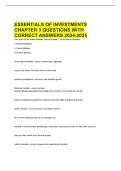 Essentials of Investments Chapter 3 &ndash; Questions & Correct Answers 100&percnt; LATEST UPDATE 2026