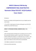 NUR2513 Maternal-Child Nursing COMPREHENSIVE FINAL EXAM PRACTICE - Rasmussen College 2026&sol;2027 &vert; NCLEX-Synthesis Focus &vert; Grade A