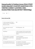 Massachusetts 1A Hoisting License EXAM STUDY GUIDE 2026&sol;2027 COMPLETE QUESTIONS WITH VERIFIED CORRECT ANSWERS &vert;&vert; 100&percnt; GUARANTEED PASS <NEWEST VERSION>
