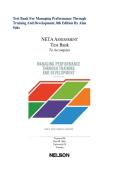 Test Bank For Managing Performance through Training and Development 8th Canadian Edition By Alan Saks&comma; Robert Haccoun&vert; 9780176798079&vert; All Chapters 1-14&vert; LATEST &vert;2026