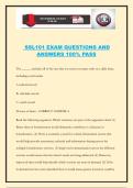 SSL101 EXAM QUESTIONS AND ANSWERS 100&percnt; PASS