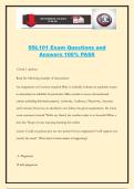 SSL101 Exam Questions and Answers 100&percnt; PASS