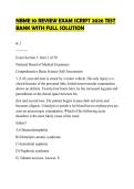 NBME 10 REVIEW EXAM SCRIPT 2026 TEST BANK WITH FULL SOLUTION