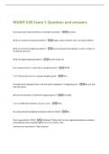 MGMT 650 Exam 1 Question and answers 